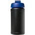 Baseline® Plus 500 ml läppäkantinen urheilujuomapullo, sininen, musta lisäkuva 3