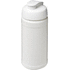 Baseline® Plus 500 ml läppäkantinen urheilujuomapullo, valkoinen liikelahja logopainatuksella
