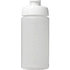 Baseline® Plus 500 ml läppäkantinen urheilujuomapullo, valkoinen, läpikuultava-valkoinen lisäkuva 2