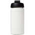 Baseline® Plus 500 ml läppäkantinen urheilujuomapullo, valkoinen, musta lisäkuva 3
