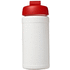 Baseline® Plus 500 ml läppäkantinen urheilujuomapullo, valkoinen, punainen lisäkuva 3