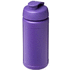 Baseline® Plus 500 ml läppäkantinen urheilujuomapullo, violetti liikelahja logopainatuksella