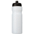 Baseline® Plus 650 ml -urheilujuomapullo, läpikuultava-valkoinen, musta lisäkuva 2