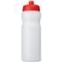 Baseline® Plus 650 ml -urheilujuomapullo, läpinäkyvä-valkoinen, punainen lisäkuva 2