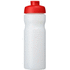 Baseline® Plus 650 ml -urheilujuomapullo läppäkannella, läpikuultava-valkoinen, punainen lisäkuva 2