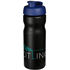 Baseline® Plus 650 ml -urheilujuomapullo läppäkannella, sininen, musta lisäkuva 1