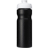 Baseline® Plus 650 ml -urheilujuomapullo läppäkannella, valkoinen, musta lisäkuva 2
