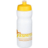 Baseline® Plus 650 ml -urheilujuomapullo, valkoinen, keltainen lisäkuva 1