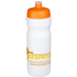 Baseline® Plus 650 ml -urheilujuomapullo, valkoinen, oranssi lisäkuva 1