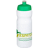 Baseline® Plus 650 ml -urheilujuomapullo, valkoinen, vihreä lisäkuva 1