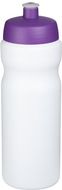 Baseline® Plus 650 ml -urheilujuomapullo, valkoinen, violetti liikelahja logopainatuksella