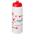 Baseline® Plus 750 ml -pullo urheilukannella, läpikuultava-valkoinen, punainen lisäkuva 1