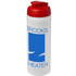 Baseline® Plus 750 ml läppäkantinen urheilujuomapullo, läpikuultava-valkoinen, punainen lisäkuva 1
