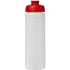 Baseline® Plus 750 ml läppäkantinen urheilujuomapullo, läpikuultava-valkoinen, punainen lisäkuva 2