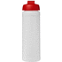 Baseline® Plus 750 ml läppäkantinen urheilujuomapullo, läpikuultava-valkoinen, punainen lisäkuva 3