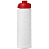 Baseline® Plus 750 ml läppäkantinen urheilujuomapullo, valkoinen, punainen lisäkuva 2