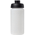 Baseline® Plus grip 500 ml läppäkantinen urheilujuomapullo, läpikuultava-valkoinen, musta lisäkuva 2