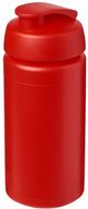 Baseline® Plus grip 500 ml läppäkantinen urheilujuomapullo, punainen liikelahja logopainatuksella