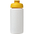 Baseline® Plus grip 500 ml läppäkantinen urheilujuomapullo, valkoinen, keltainen lisäkuva 2