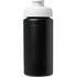 Baseline® Plus grip 500 ml läppäkantinen urheilujuomapullo, valkoinen, musta lisäkuva 2
