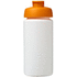Baseline® Plus grip 500 ml läppäkantinen urheilujuomapullo, valkoinen, oranssi lisäkuva 2