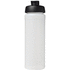 Baseline® Plus grip 750 ml läppäkantinen urheilujuomapullo, läpikuultava-valkoinen, musta lisäkuva 2
