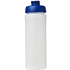 Baseline® Plus grip 750 ml läppäkantinen urheilujuomapullo, läpikuultava-valkoinen, sininen lisäkuva 2