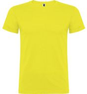Beagle miesten lyhythihainen t-paita, keltainen liikelahja logopainatuksella