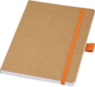 Berk A5-muistikirja kierrätyspaperista, oranssi liikelahja logopainatuksella