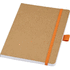 Berk A5-muistikirja kierrätyspaperista, oranssi liikelahja logopainatuksella