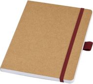 Berk A5-muistikirja kierrätyspaperista, punainen liikelahja logopainatuksella