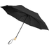 Birgit 21'' taitettava ja tuulenpitävä sateenvarjo, kierrätettyä PET-muovia, musta liikelahja logopainatuksella