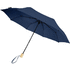 Birgit 21'' taitettava ja tuulenpitävä sateenvarjo, kierrätettyä PET-muovia, tummansininen liikelahja logopainatuksella