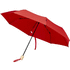 Birgit 21'' taitettava ja tuulenpitävä sateenvarjo, kierrätettyä PET-muovia, punainen liikelahja logopainatuksella
