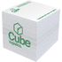 Block Mate-muistiokuutio, 4A, 55x55, valkoinen liikelahja logopainatuksella