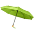 Bo-sateenvarjo, 21 tuumaa, automaattinen, PET-kierrätysmuovia, kalkinvihreä liikelahja logopainatuksella
