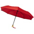 Bo-sateenvarjo, 21 tuumaa, automaattinen, PET-kierrätysmuovia, punainen liikelahja logopainatuksella