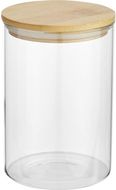 Boley 550 ml:n lasinen ruoka-astia, luonnollinen, läpikuultava-valkoinen liikelahja logopainatuksella