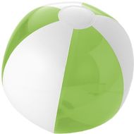 Bondi-rantapallo, kaksivärinen, valkoinen, kalkinvihreä liikelahja logopainatuksella