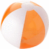Bondi-rantapallo, kaksivärinen, valkoinen, läpikuultava-oranssi liikelahja logopainatuksella