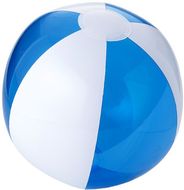 Bondi-rantapallo, kaksivärinen, valkoinen, läpikuultava-sininen liikelahja logopainatuksella