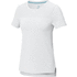 Borax naisten lyhythihainen, kierrätysmateriaalista valmistettu GRS cool fit t-paita, valkoinen liikelahja logopainatuksella