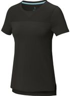 Borax naisten lyhythihainen, kierrätysmateriaalista valmistettu GRS cool fit t-paita, musta liikelahja logopainatuksella
