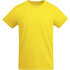 Breda miesten lyhythihainen t-paita, keltainen liikelahja logopainatuksella