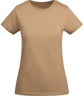 Breda naisten lyhythihainen t-paita, oranssi-kreikkalainen liikelahja logopainatuksella