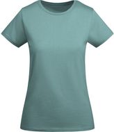 Breda naisten lyhythihainen t-paita, sininen liikelahja logopainatuksella