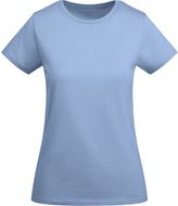 Breda naisten lyhythihainen t-paita, sininen-taivas liikelahja logopainatuksella