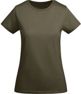 Breda naisten lyhythihainen t-paita, sotilaallinen-vihreä liikelahja logopainatuksella