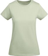 Breda naisten lyhythihainen t-paita, vaaleanvihreä liikelahja logopainatuksella