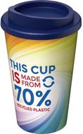 Brite-Americano® Eco 350 ml:n eristetty kahvimuki, sininen liikelahja logopainatuksella